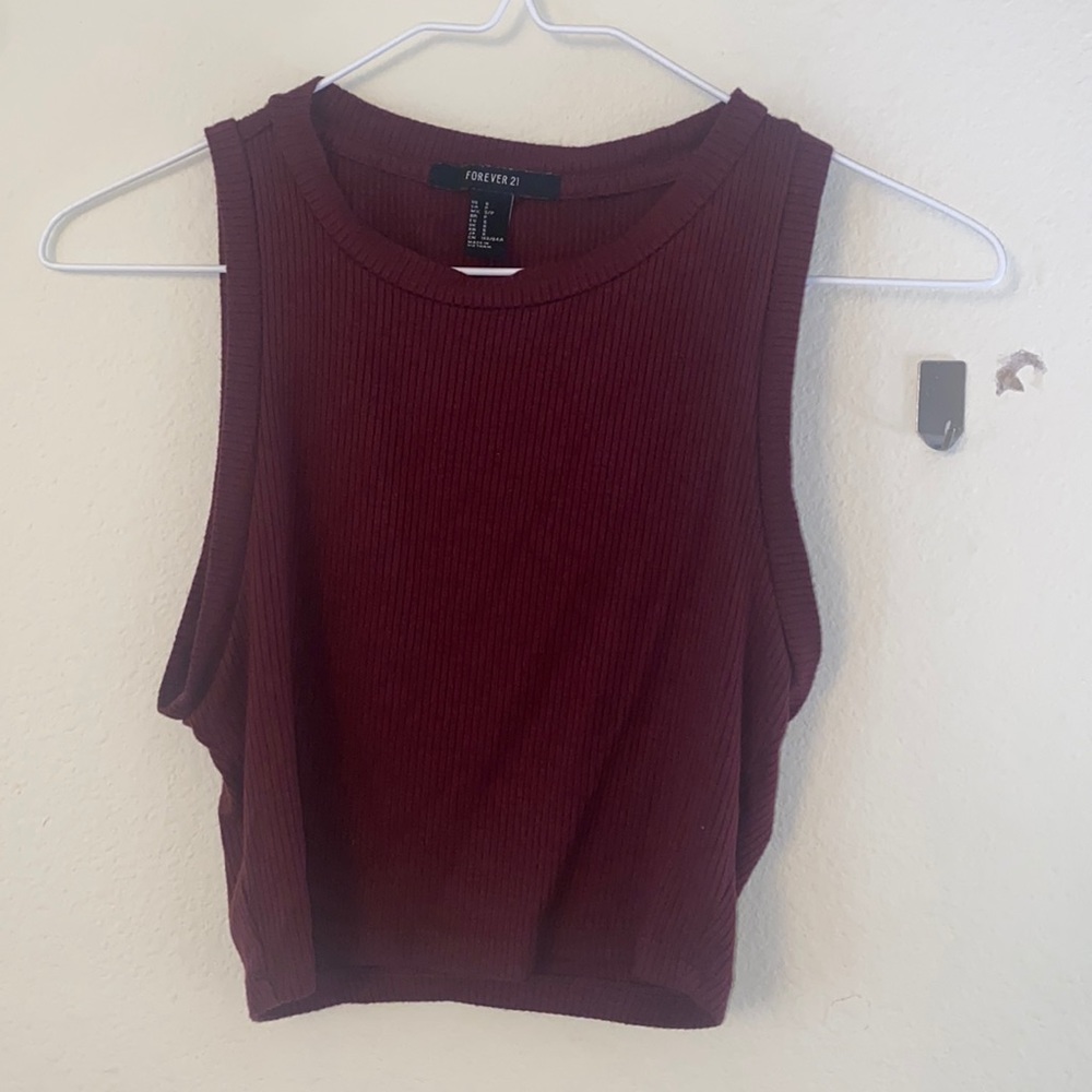 Red crop top